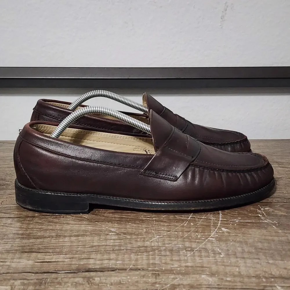SAS Penny 40 Men's Leather Dress Slip-On Shoes Loafers Size 11 Wide Brown
